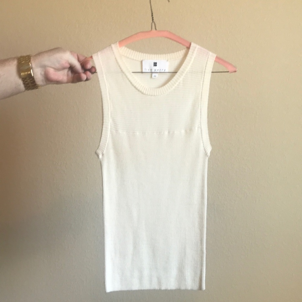 Lisa Perry sleeveless ribbed crew tank